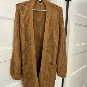 Oversized brown cardigan